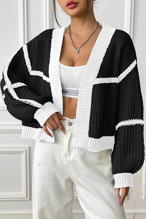 'Jessamine' Cropped Knit Cardigan - Celes Fashion